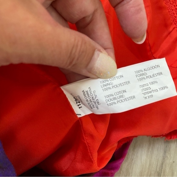 Trendy RED moto style tweed boho blazer jacket w raw edges - Picture 16 of 16